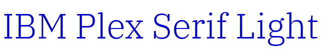 IBM Plex Serif Light fonte